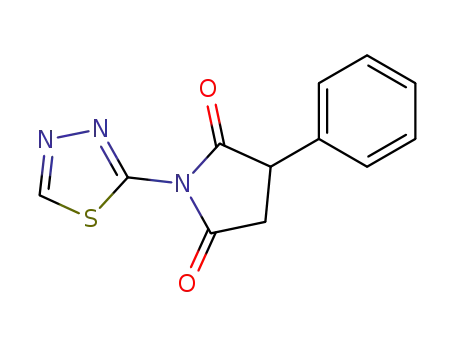Molecular Structure of 139477-22-8 (2,5-Pyrrolidinedione, 3-phenyl-1-(1,3,4-thiadiazol-2-yl)-)
