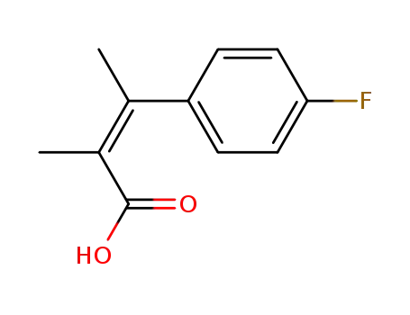 Molecular Structure of 61712-23-0 (2-Butenoic acid, 3-(4-fluorophenyl)-2-methyl-, (Z)-)
