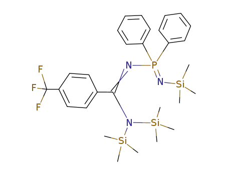 Molecular Structure of 131561-45-0 (((CH<sub>3</sub>)3Si)2NC(C<sub>6</sub>H<sub>4</sub>CF<sub>3</sub>)NP(C<sub>6</sub>H<sub>5</sub>)2NSi(CH<sub>3</sub>)3)