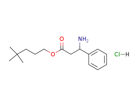 Molecular Structure of 87252-99-1 (4,4-dimethylpentyl 3-amino-3-phenylpropanoate hydrochloride)