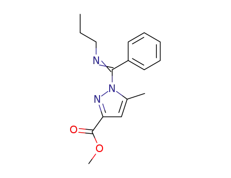5-methyl-1-(<i>N</i>-propyl-benzimidoyl)-1<i>H</i>-pyrazole-3-carboxylic acid methyl ester