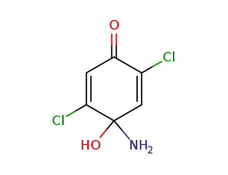 Molecular Structure of 87963-47-1 (2,5-Cyclohexadien-1-one, 4-amino-2,5-dichloro-4-hydroxy-)