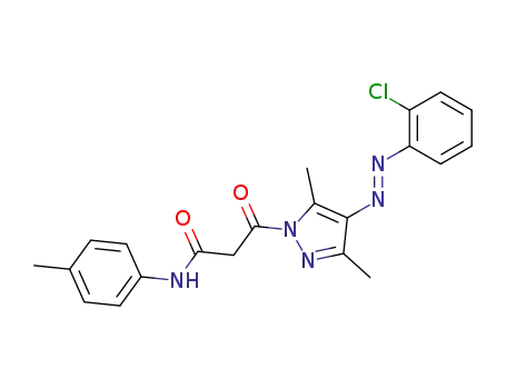3-[4-(2-Chloro-phenylazo)-3,5-dimethyl-pyrazol-1-yl]-3-oxo-N-p-tolyl-propionamide