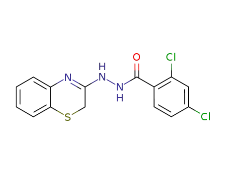 Molecular Structure of 78959-11-2 (Benzoic acid, 2,4-dichloro-, 2-(2H-1,4-benzothiazin-3-yl)hydrazide)