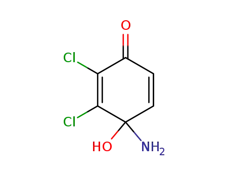Molecular Structure of 87963-45-9 (2,5-Cyclohexadien-1-one, 4-amino-2,3-dichloro-4-hydroxy-)