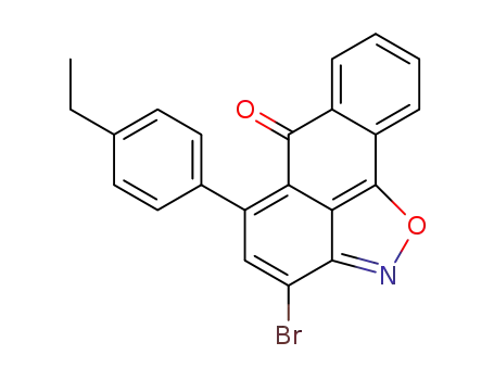 Molecular Structure of 128120-79-6 (3-Bromo-5-(4-ethyl-phenyl)-anthra[1,9-cd]isoxazol-6-one)