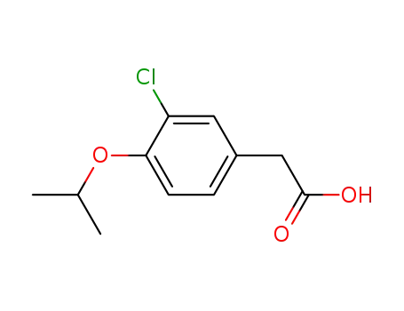 Molecular Structure of 23914-90-1 (Benzeneacetic acid, 3-chloro-4-(1-methylethoxy)-)