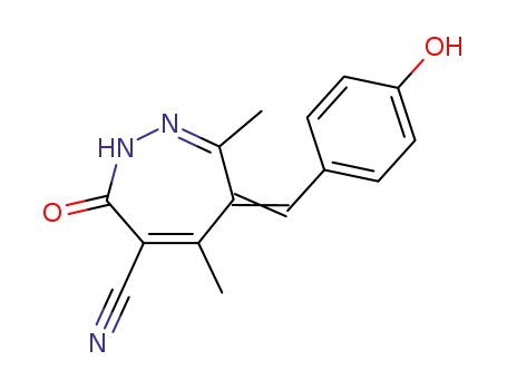 4,7-dihydro-4-(4-hydroxybenzylidene)-3,5-dimethyl-7-oxo-1H-1,2-diazepine-6-carbonitrile