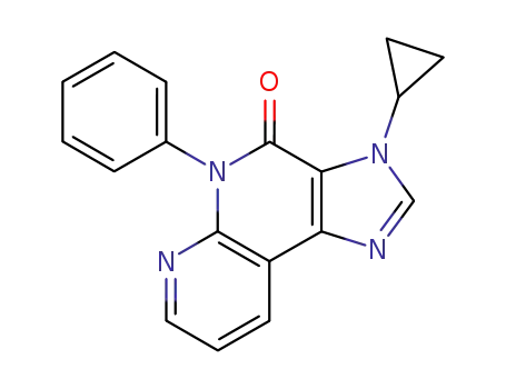 Molecular Structure of 141707-98-4 (3-cyclopropyl-5-phenyl-3,5-dihydro-4H-imidazo[4,5-c][1,8]naphthyridin-4-one)