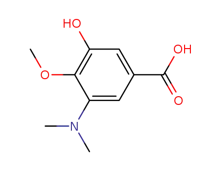 Molecular Structure of 80547-67-7 (Benzoic acid, 3-(dimethylamino)-5-hydroxy-4-methoxy-)