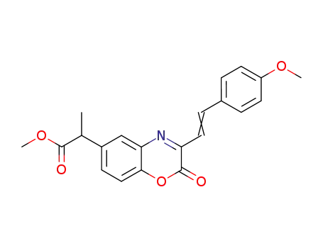 2-{3-[(E)-2-(4-Methoxy-phenyl)-vinyl]-2-oxo-2H-benzo[1,4]oxazin-6-yl}-propionic acid methyl ester