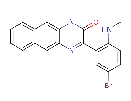 Molecular Structure of 94496-12-5 (Benzo[g]quinoxalin-2(1H)-one, 3-[5-bromo-2-(methylamino)phenyl]-)