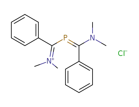 ({[1-Dimethylamino-1-phenyl-meth-(E)-ylidene]-phosphanyl}-phenyl-methylene)-dimethyl-ammonium; chloride