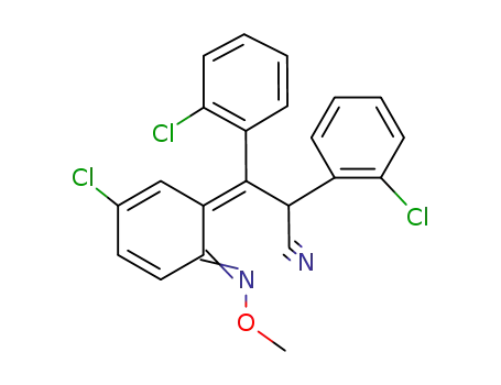 3-[(6Z)-3-chloro-6-(methoxyimino)cyclohexa-2,4-dien-1-ylidene]-2,3-bis(2-chlorophenyl)propanenitrile