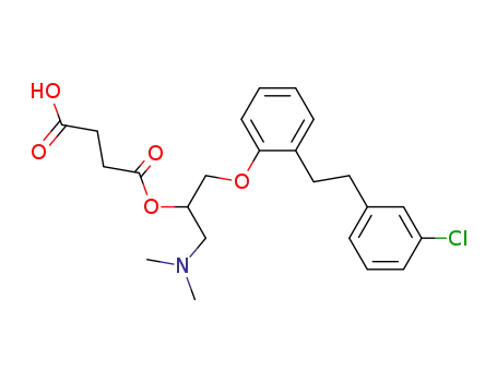 Succinic acid mono-(2-{2-[2-(3-chloro-phenyl)-ethyl]-phenoxy}-1-dimethylaminomethyl-ethyl) ester