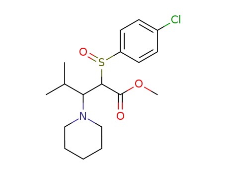methyl 2-(p-chlorophenylsulphinyl)-4-methyl-3-piperidinopentanoate