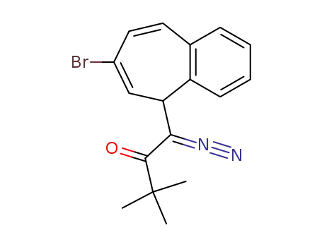 Molecular Structure of 93464-46-1 (2-Butanone,
1-(7-bromo-5H-benzocyclohepten-5-yl)-1-diazo-3,3-dimethyl-)