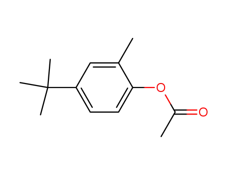 Molecular Structure of 129865-71-0 (Acetic acid 4-tert-butyl-2-methyl-phenyl ester)