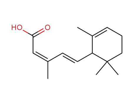 Molecular Structure of 25843-34-9 (2,4-Pentadienoic acid, 3-methyl-5-(2,6,6-trimethyl-2-cyclohexen-1-yl)-,
(Z,E)-)