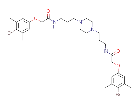 2-(4-Bromo-3,5-dimethyl-phenoxy)-N-[3-(4-{3-[2-(4-bromo-3,5-dimethyl-phenoxy)-acetylamino]-propyl}-piperazin-1-yl)-propyl]-acetamide