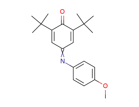 Molecular Structure of 17119-01-6 (2,6-Bis(1,1-dimethylethyl)cyclohexa-2,5-diene-1,4-dione, 4-(4-methoxyp henyl)imine)