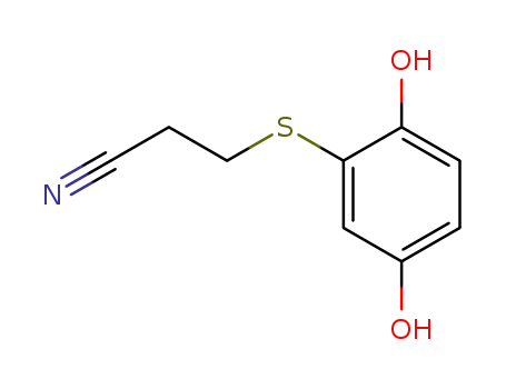Molecular Structure of 839720-69-3 (Propanenitrile, 3-[(2,5-dihydroxyphenyl)thio]-)