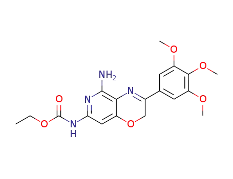 Molecular Structure of 86970-52-7 (Carbamic acid,
[5-amino-3-(3,4,5-trimethoxyphenyl)-2H-pyrido[4,3-b]-1,4-oxazin-7-yl]-,
ethyl ester)