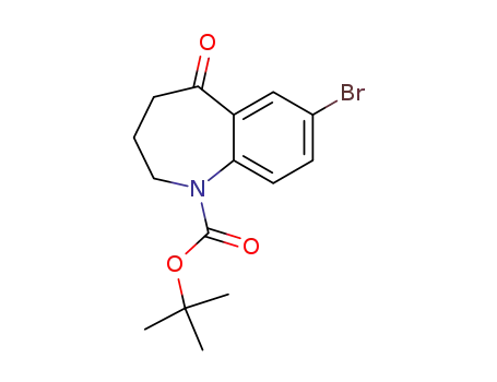 Molecular Structure of 313724-26-4 (7-bromo-1-(t-butoxycarbonyl)-1,2,3,4-tetrahydro-1-benzazepin-5-one)
