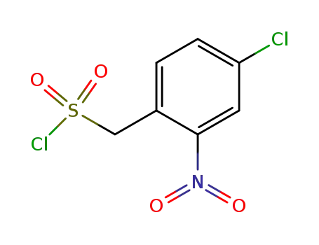 Molecular Structure of 77421-11-5 (Benzenemethanesulfonyl chloride, 4-chloro-2-nitro-)