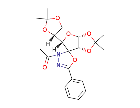 3'-acetyl-5-(2,2-dimethyl-1,3-dioxolan-4-yl)-3a,6a-dihydro-2,2-dimethyl-5'-phenyl-spiro<furo<2,3-d>-1,3-dioxole-6(5H),2'(3'H)-<1,3,4>-oxadiazole>