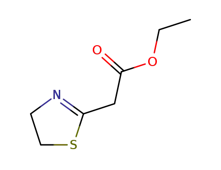 Molecular Structure of 43183-24-0 (2-Thiazoleacetic acid, 4,5-dihydro-, ethyl ester)