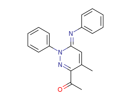 1-(4-methyl-1-phenyl-6-phenylimino-pyridazin-3-yl)ethanone cas  75872-29-6