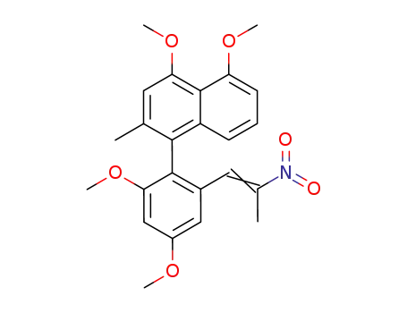 Molecular Structure of 133056-56-1 ((-)-(S)-1-<2-(4,5-Dimethoxy-2-methyl-1-naphthyl)-3,5-dimethoxyphenyl>-2-nitropropene)