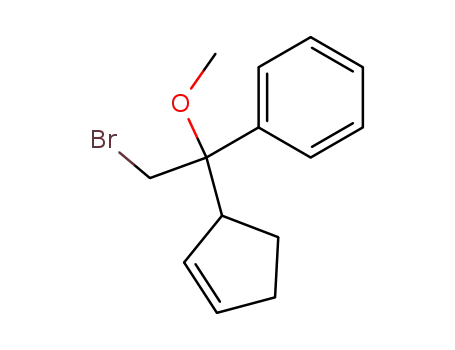 Benzene, [2-bromo-1-(2-cyclopenten-1-yl)-1-methoxyethyl]-