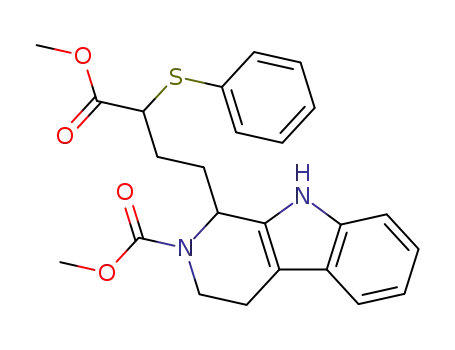 1-(3-Methoxycarbonyl-3-phenylsulfanyl-propyl)-1,3,4,9-tetrahydro-β-carboline-2-carboxylic acid methyl ester