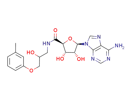 beta-D-Ribofuranuronamide, 1-(6-amino-9H-purin-9-yl)-1-deoxy-N-(2-hydroxy-3-(3-methylphenoxy)propyl)-