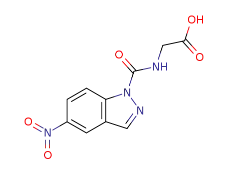 Molecular Structure of 666177-05-5 (Glycine, N-[(5-nitro-1H-indazol-1-yl)carbonyl]-)