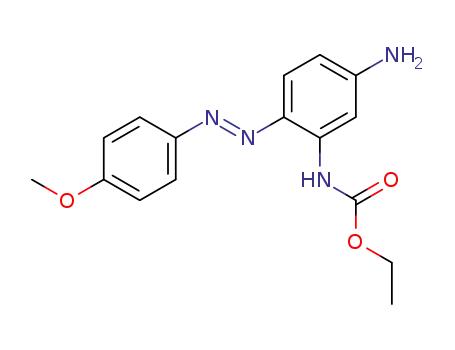 Carbamic acid, [5-amino-2-[(4-methoxyphenyl)azo]phenyl]-, ethyl ester,
(E)-