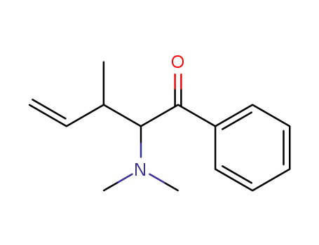 Molecular Structure of 79417-99-5 (4-Penten-1-one, 2-(dimethylamino)-3-methyl-1-phenyl-)