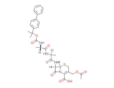 7-<<1-(Biphenyl-4-yl)-1-methylethoxycarbonyl>-alanyl-alanylamino>cephalosporansaeure