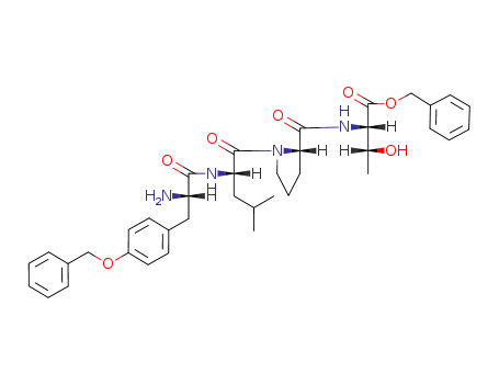 Molecular Structure of 88319-81-7 (L-Threonine, N-[1-[N-[O-(phenylmethyl)-L-tyrosyl]-L-leucyl]-L-prolyl]-,
phenylmethyl ester)