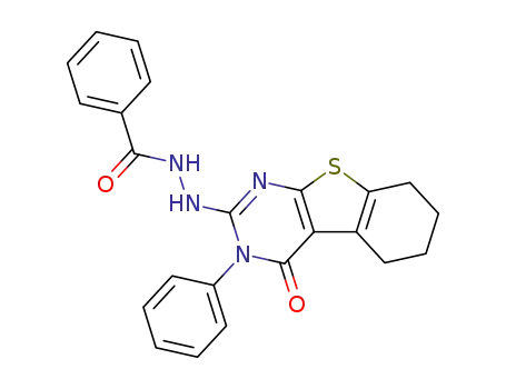 2-(N-benzoyl)hydrazino-3-phenyl-6,7,8,9-tetrahydrobenzo<b>thieno<2,3-d>pyrimidin-4-one