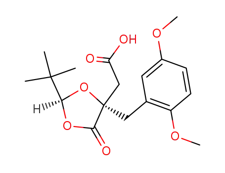 (2S,4S)-2-tert-Butyl-4-(2,5-dimethoxybenzyl)-5-oxo-1,3-dioxolan-4-essigsaeure