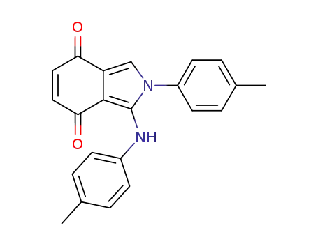 Molecular Structure of 79482-91-0 (2H-Isoindole-4,7-dione, 2-(4-methylphenyl)-1-[(4-methylphenyl)amino]-)