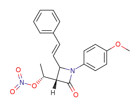 (S)-1-(4-Methoxy-phenyl)-3-((R)-1-nitrooxy-ethyl)-4-((E)-styryl)-azetidin-2-one
