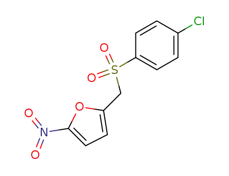 Molecular Structure of 61266-27-1 (Furan, 2-[[(4-chlorophenyl)sulfonyl]methyl]-5-nitro-)
