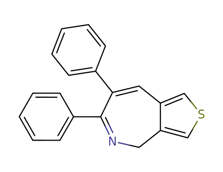Molecular Structure of 143825-56-3 (4H-Thieno[3,4-c]azepine, 6,7-diphenyl-)