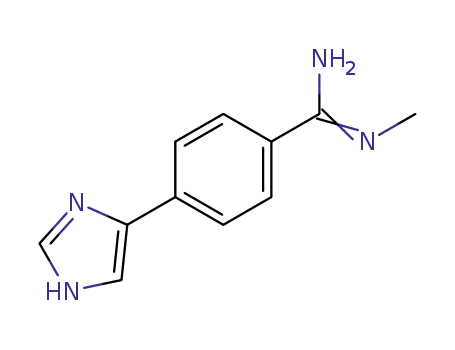 Molecular Structure of 88304-63-6 (Benzenecarboximidamide, 4-(1H-imidazol-4-yl)-N-methyl-)
