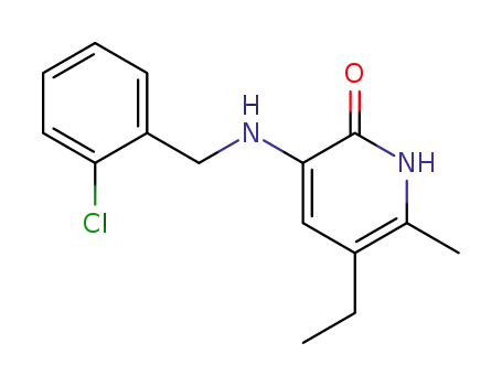 Molecular Structure of 145901-84-4 (3-[(2-chlorobenzyl)amino]-5-ethyl-6-methylpyridin-2(1H)-one)
