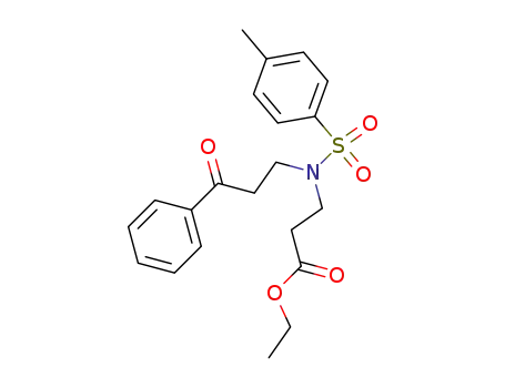 Molecular Structure of 88831-41-8 (N-(β-Benzoylethyl)-N-tosyl-3-aminopropionsaeureethylester)
